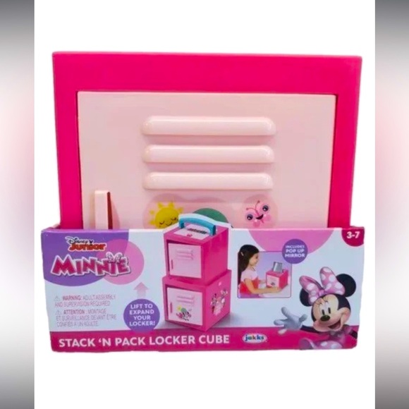Disney Minnie Stack N Pack Collapsible Locker Cube Storage Bin Mirror Play Case - Picture 4 of 10
